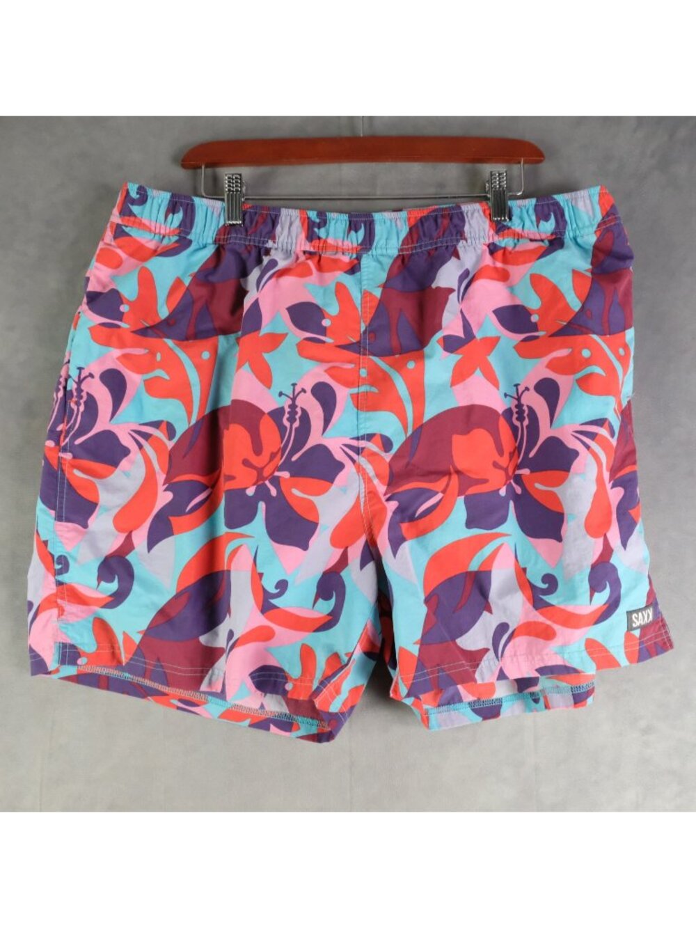Saxx Shorts Mens XXL 2XL Floral Hippie Go Coastal 2In1 Volley Droptemp Ballpark